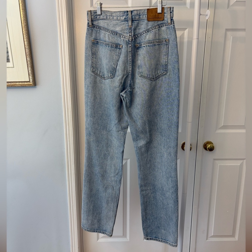 Aritzia Denim Forum Joni High Rise Loose Blue Distressed Jean Size 26 Cotton - Picture 12 of 14